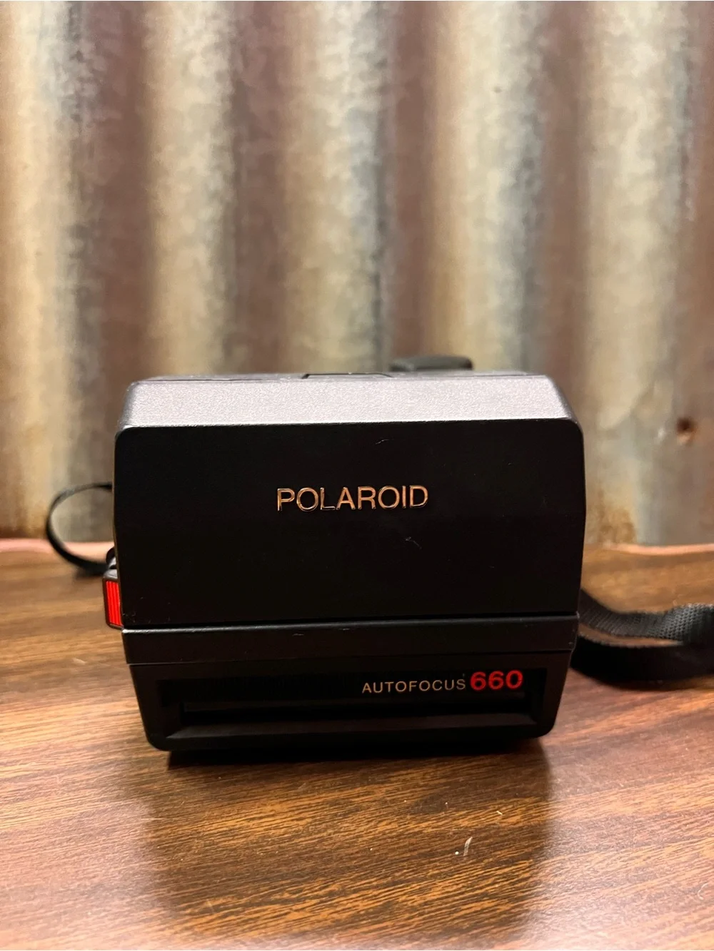 Polaroid 600 Autofocus 660 Instant Camera - Black with Rainbow Logo